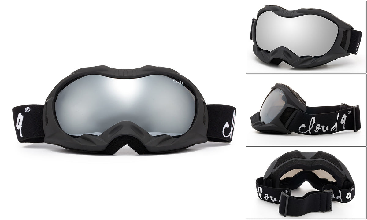 Adult Snow Ski & Snowboard Goggles Anti-Fog Scratch Resistant Shatterproof Lenses