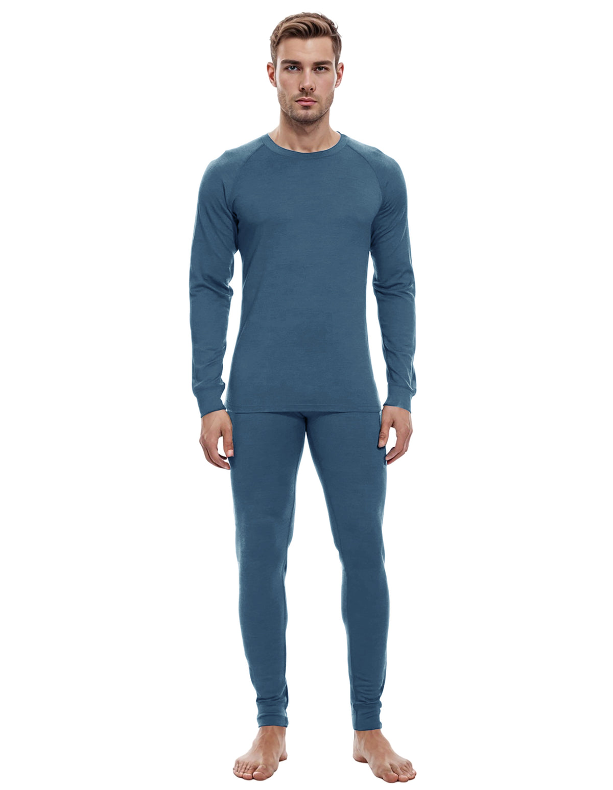 Men's Merino Wool Base Layer Sets Long Johns Thermal Underwear Ski Winter
