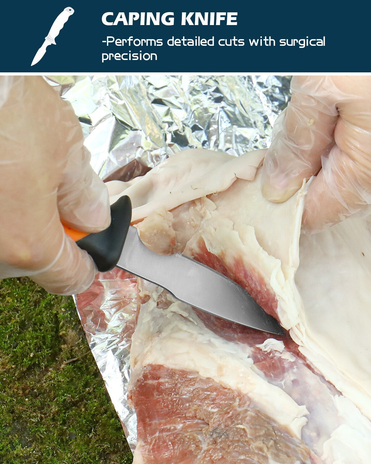6-Piece Hunting Knife Set with Sharp Blades & Accessories for Field Dressing