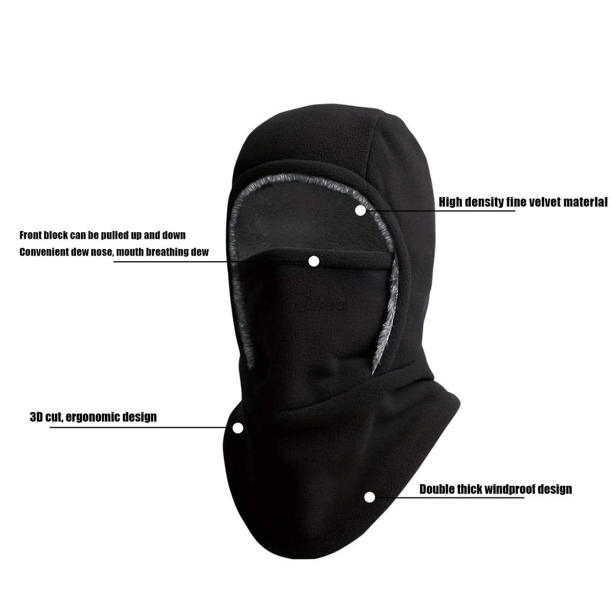 Men's Winter Balaclava Hat Ski Mask Cold Windproof Face Cover