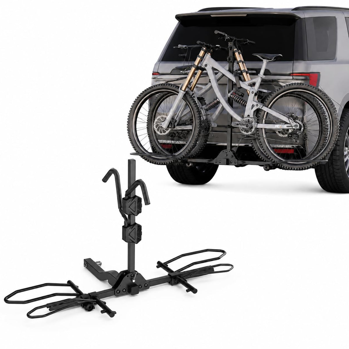 Heavy Duty Steel 2-Bike Hitch Rack for Cars SUVs Trucks 2-Inch Receiver