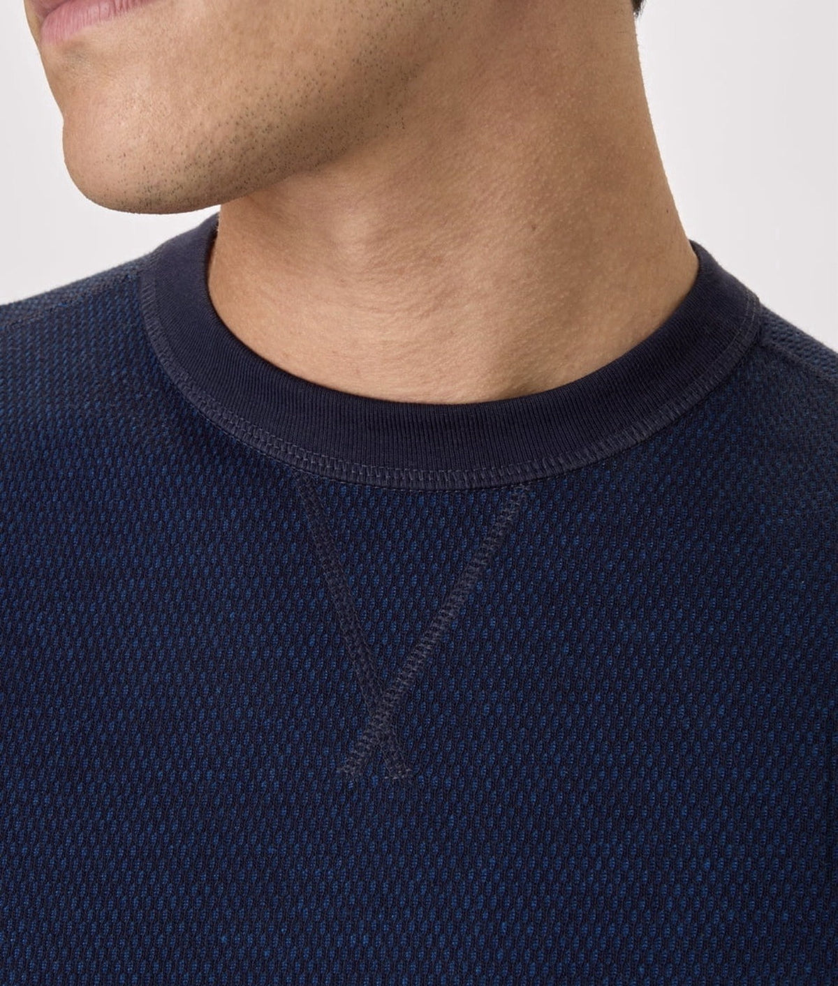 Men's Reversible Knit Thermal Top - Blue, Size Medium, Hanes Originals