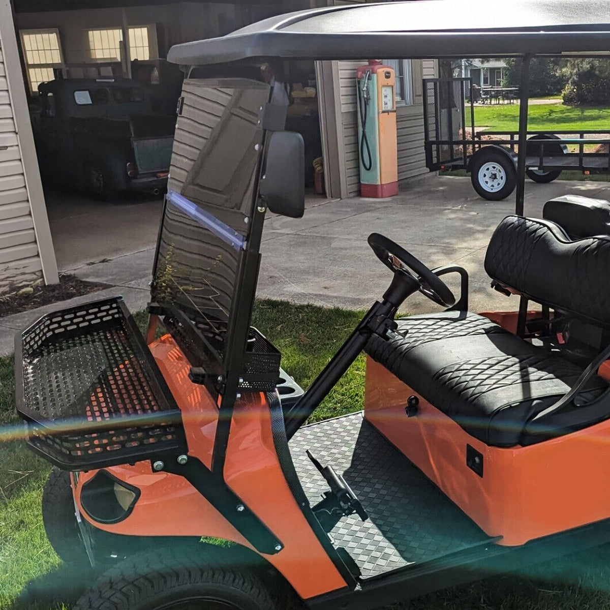 EZGO TXT 2014+ Tinted Windshield Wind Screen for Golf Cart Replacement Part