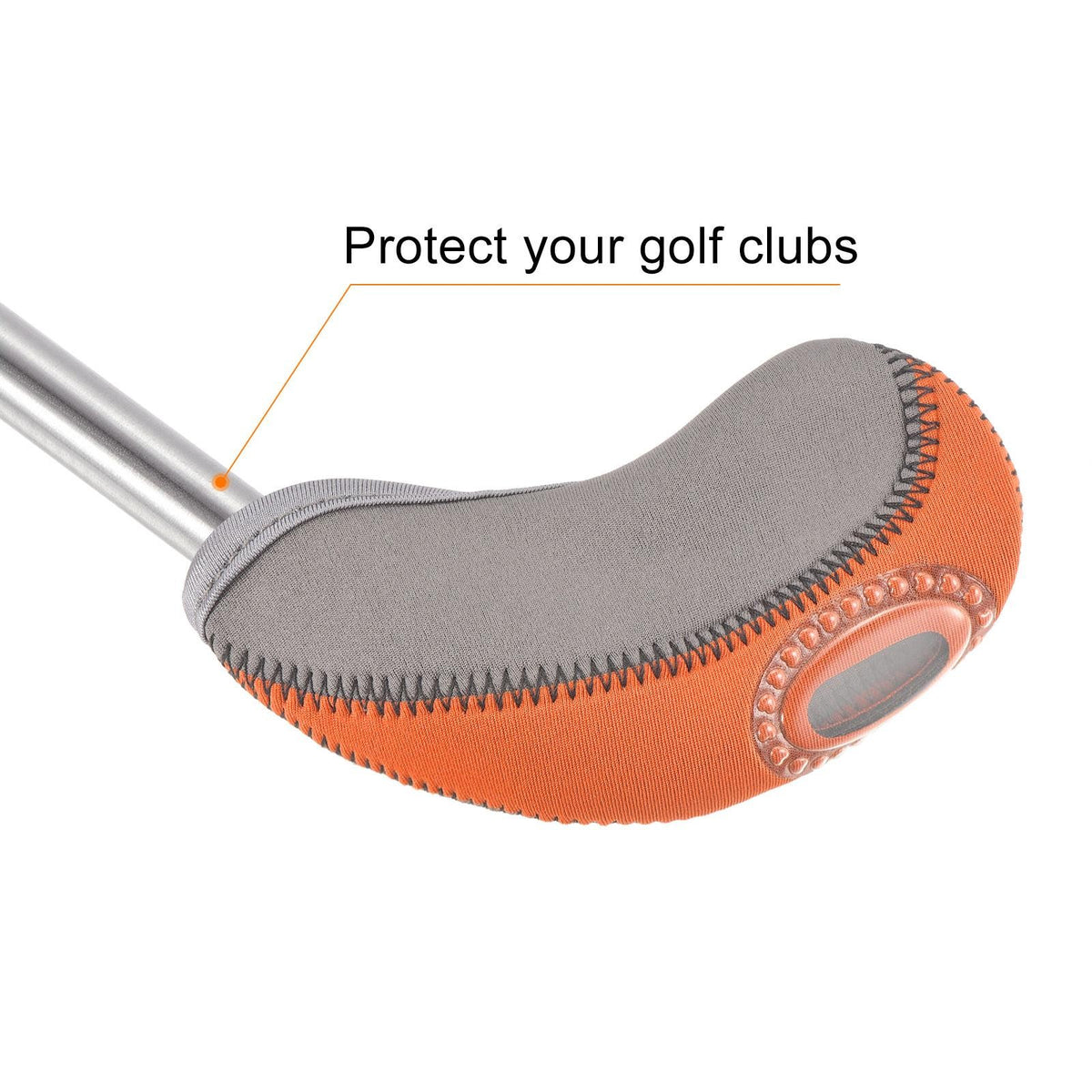 Golf Club Iron Head Covers with Visible Window Protector 10 Pack - Waterproof & Wear-Resistant