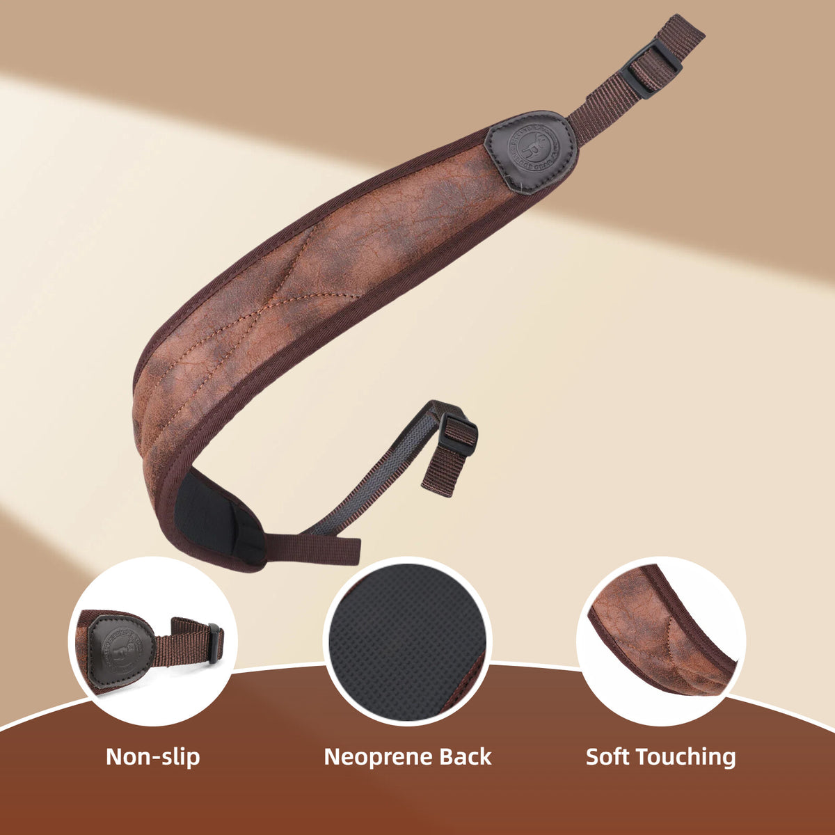Neoprene Padded Rifle Sling with NonSlip 2 Point Gun Strap for Hunting