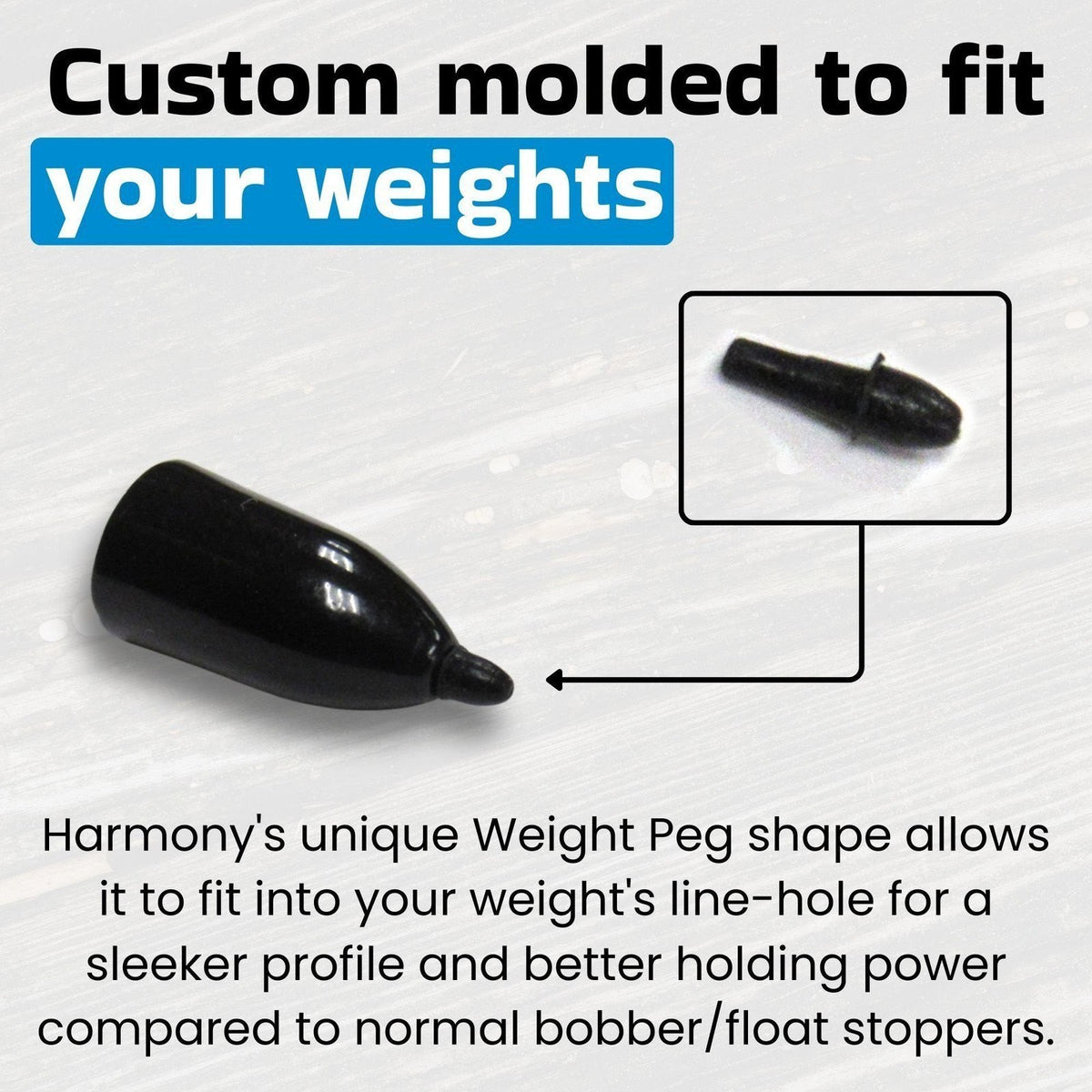 Fishing Weight Pegs for Worm and Flipping Weights - 80 Pegs Pack