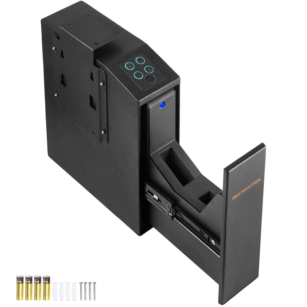 Biometric Gun Safe for Pistols with Key & Password Lock, Quick Access