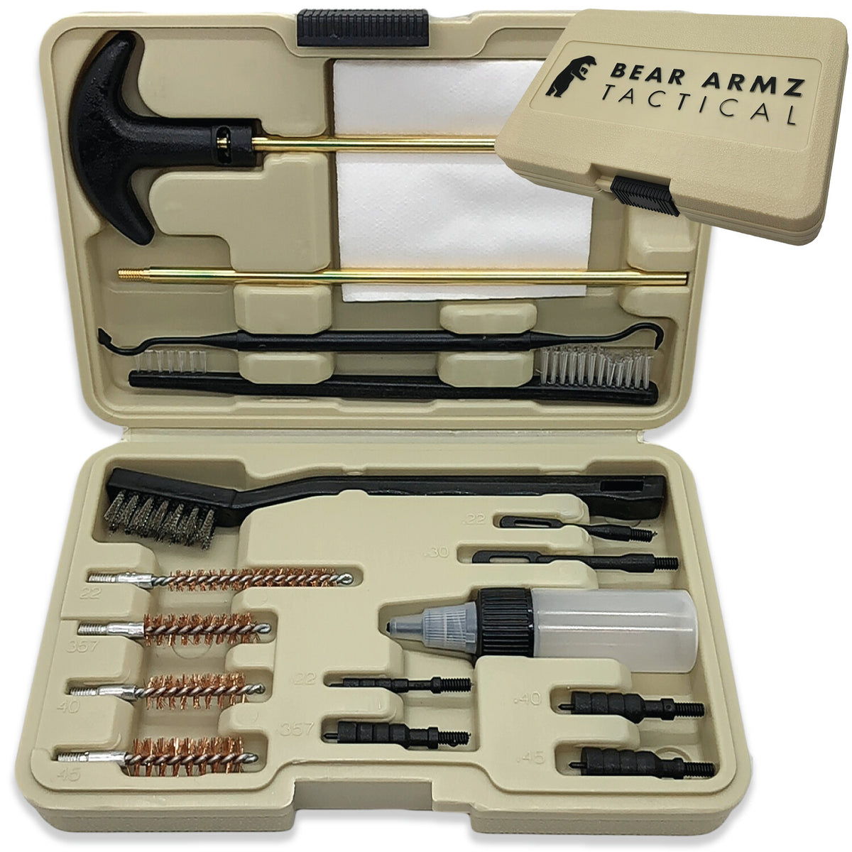 Handgun Cleaning Kit for Pistols Revolvers 9mm .22 .38 .357 .40 .45