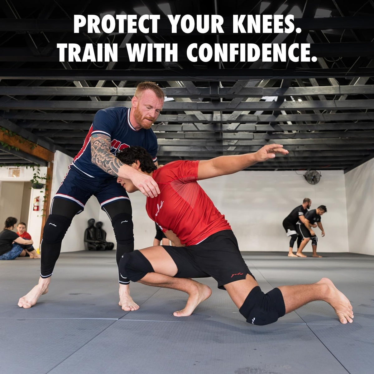 X-Large Knee Pads Set for Grappling - Flexible, Low-Profile Protective Gear