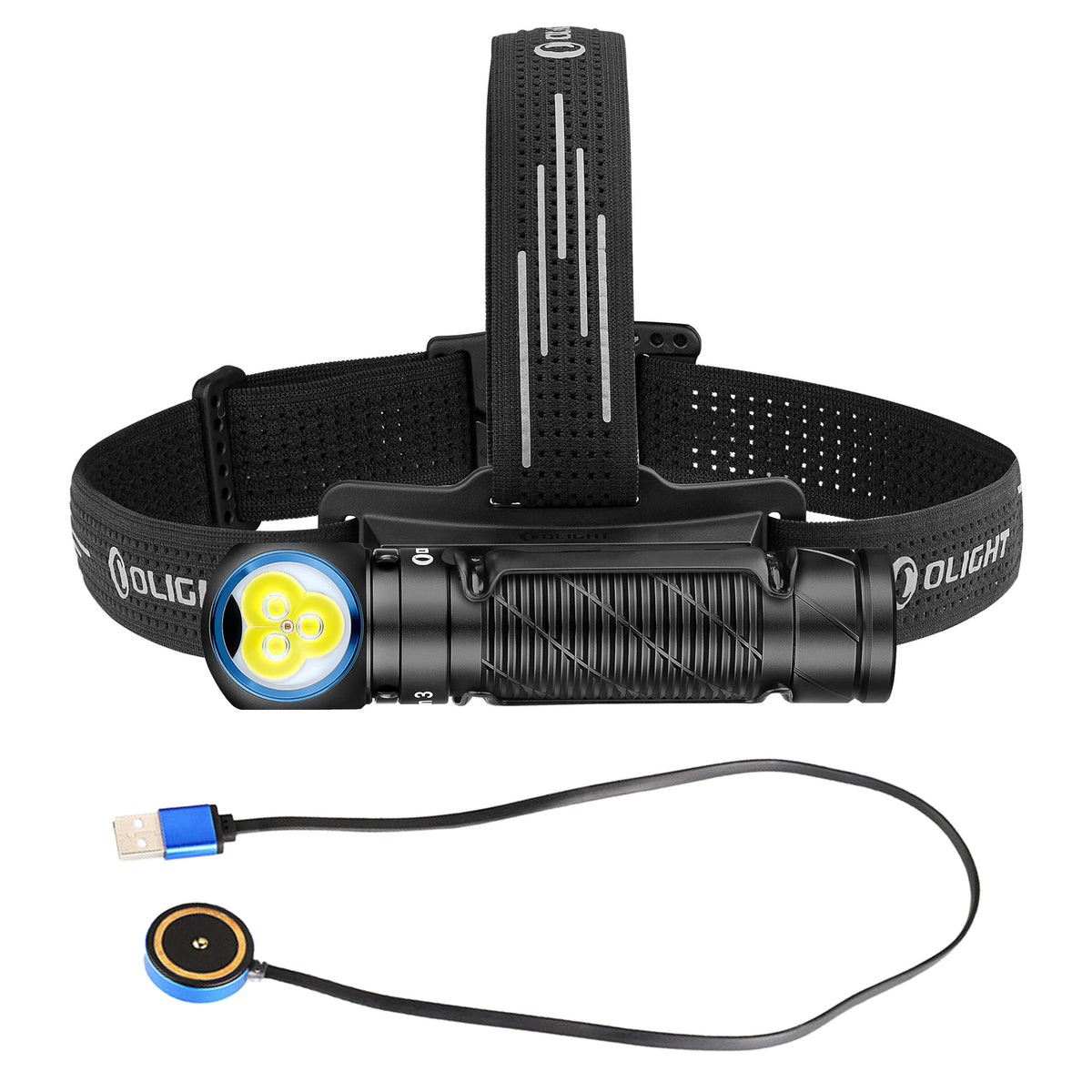 Olight Perun 3 Rechargeable 3000 Lumen Headlamp & Right-Angle Flashlight