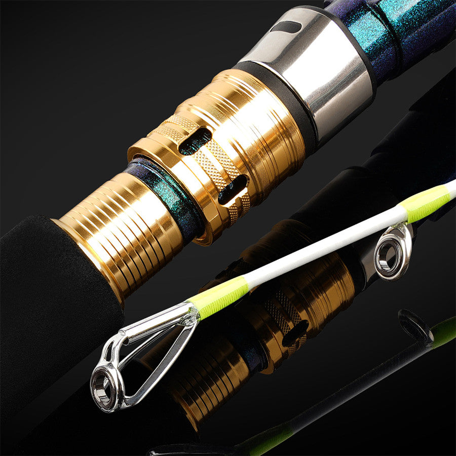 Seawater Boat Fishing Rod 6'6" 10-25lb Spinning & Casting Rod Carbon Solid Tips