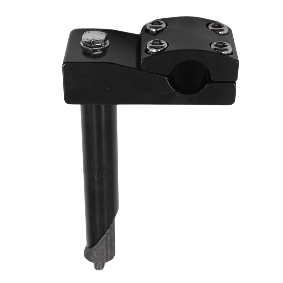 BMX Top Load Quill Stem 21.1mm to 22.2 Handlebar Fit Black Steel