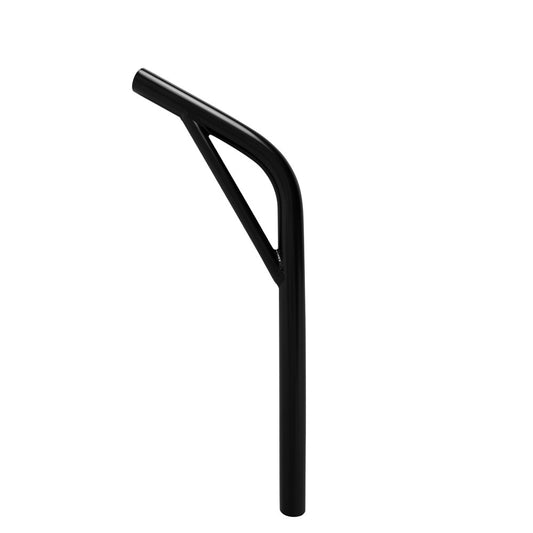 22.2mm BMX Laid Back Seatpost with Support for Cruiser Bikes - Black