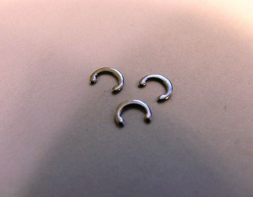 6 Stainless Steel C-Retainer Clips for Ejection Port Hinge Pin - Made in USA