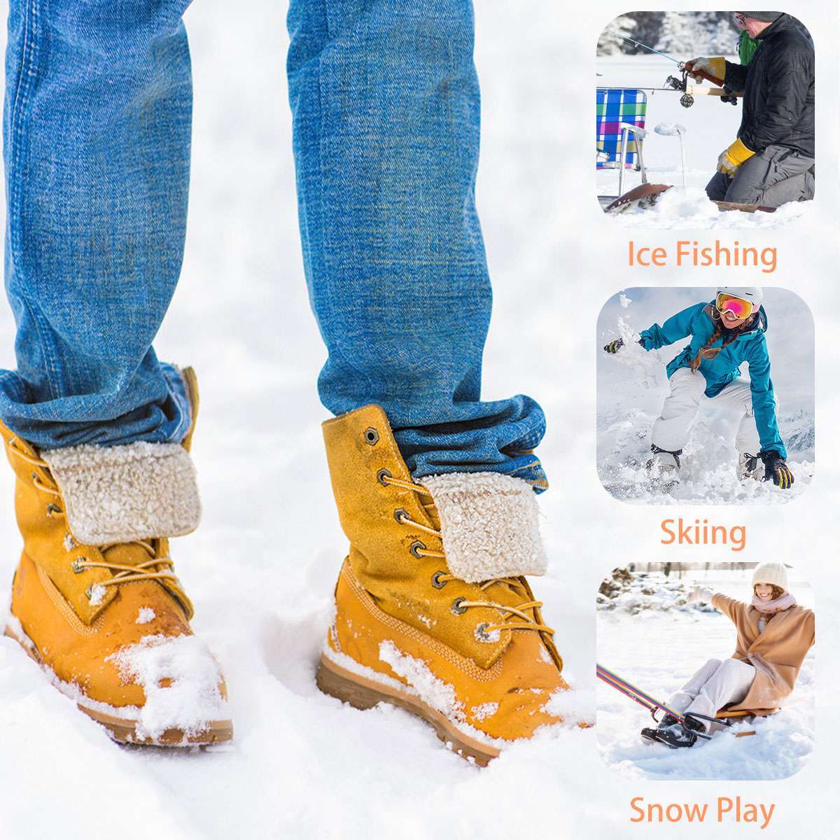 Neoprene Toe Covers for Winter Sports Skiing Cycling Warmers 3 Pairs