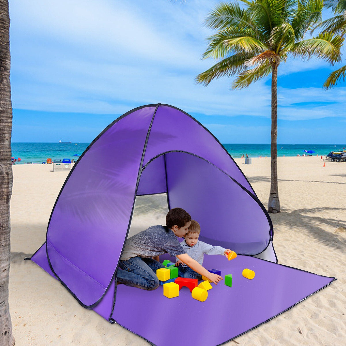 Automatic Pop Up Beach Tent for 2-3 People Outdoor Camping Fishing Lake