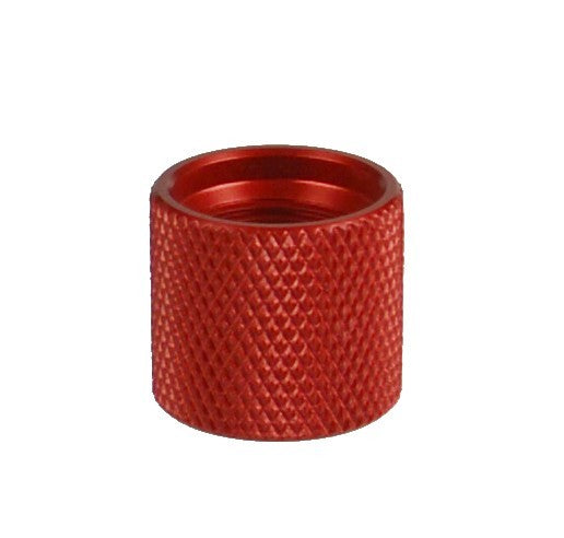 Red Aluminum Thread Protector 1/2x28 TPI for Handgun & Rifle - Thin Type