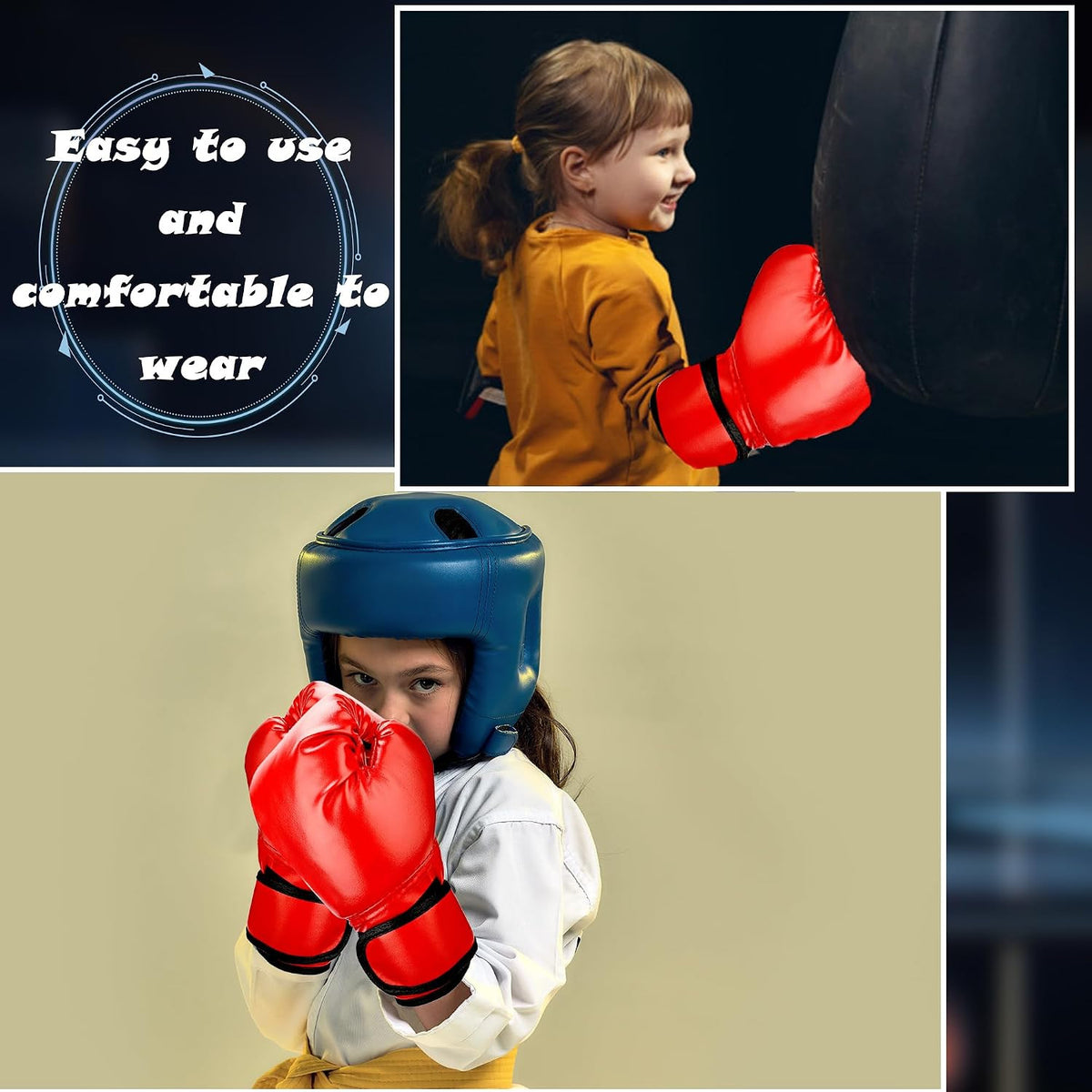 Kids Boxing Gloves and Mitts Set - Youth Martial Arts Training Equipment