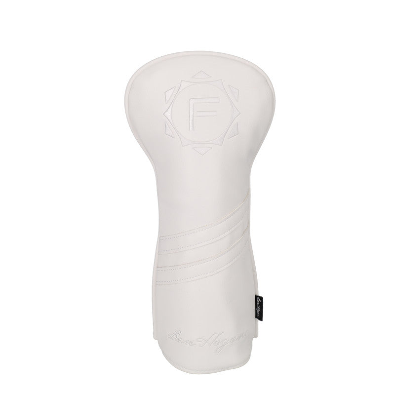 Golf Club Headcovers All White Premium Protectors for Drivers & Fairway Woods