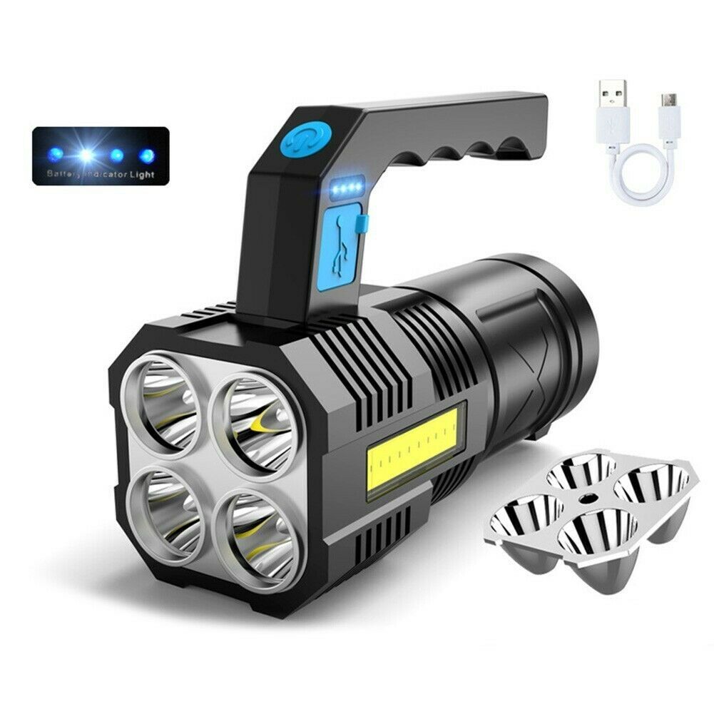 Super Bright 99000000LM LED Tactical Flashlight USB Rechargeable Handheld Torch