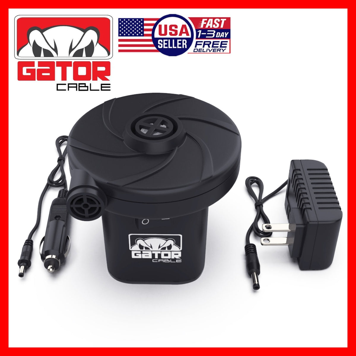 Portable Electric Air Pump for Inflatables, Air Mattress, Pool & Boat