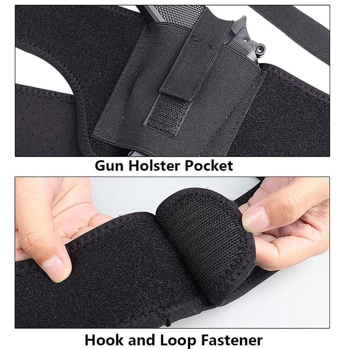 Concealed Carry Shoulder & Waist Holster for Pistols - Tactical Design, Adjustable, Secure Fit