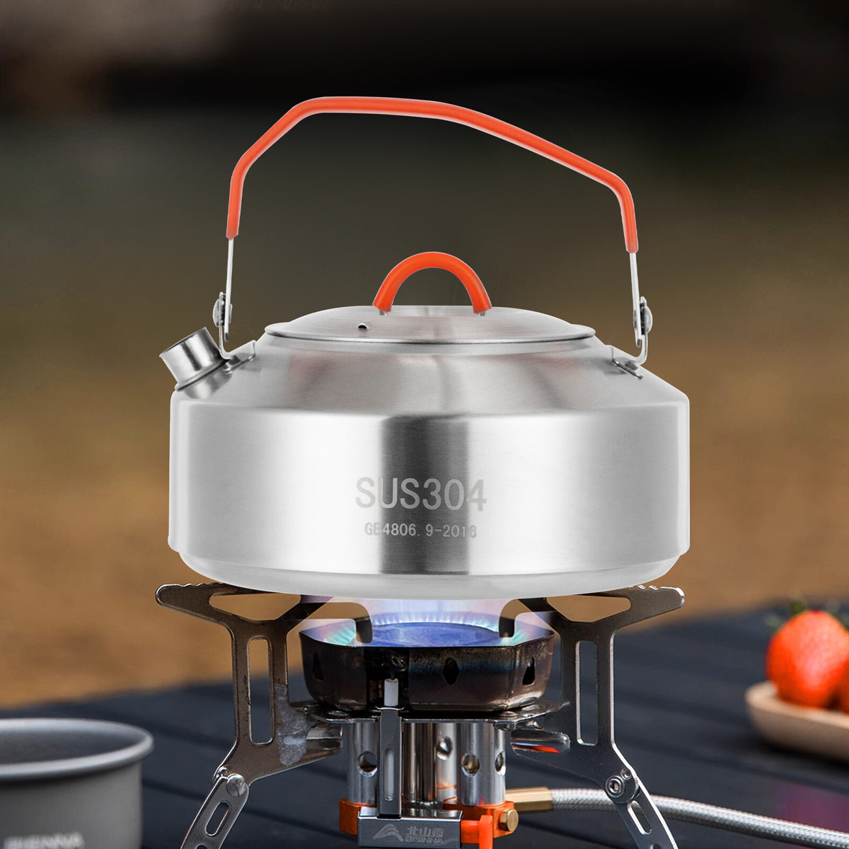 Stainless Steel Camping Kettle — Portable Bushcraft Coffee & Water Boiler