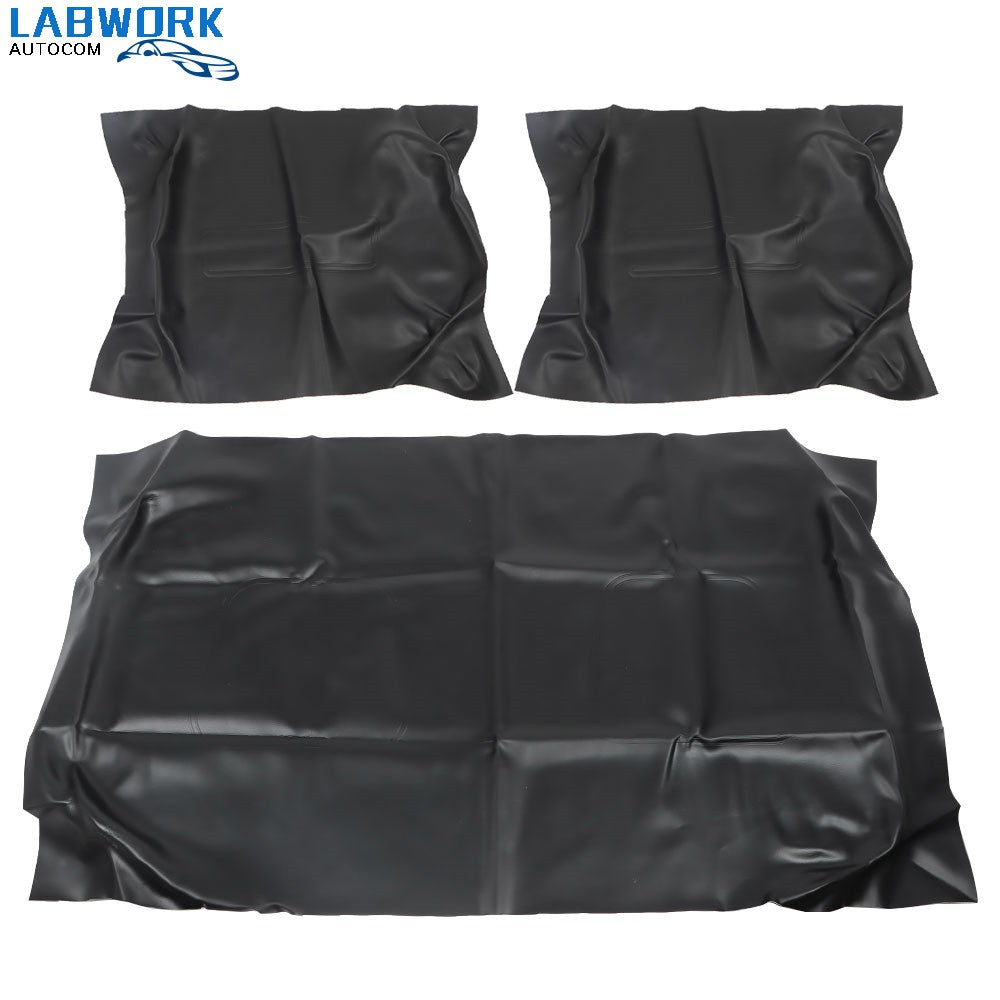 Golf Cart Seat Cover Set for Club Car DS 1982-2000.5 Black Vinyl Replacement