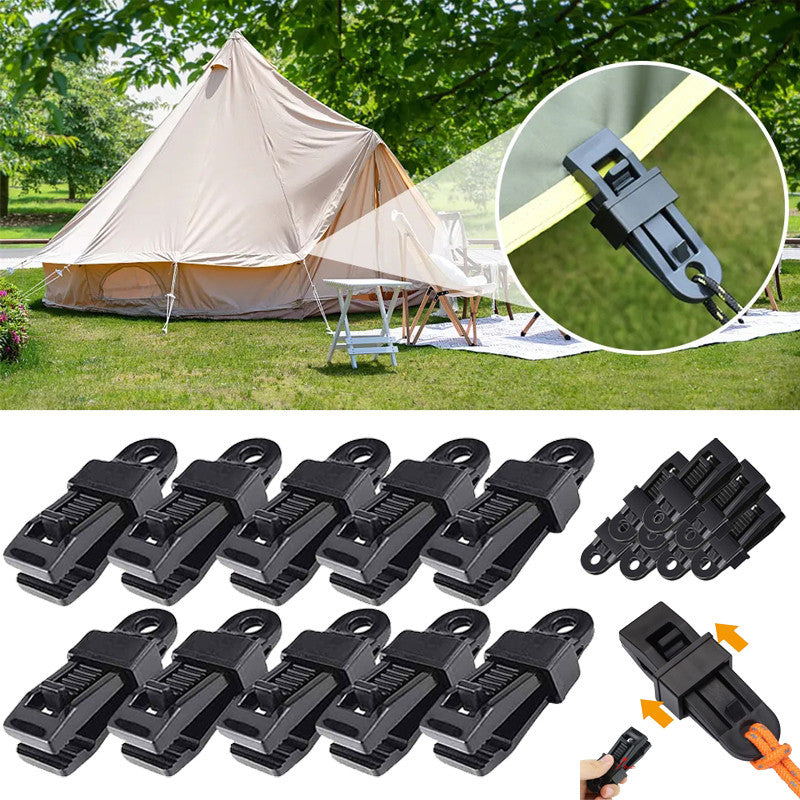 Heavy Duty Adjustable Locking Clips for Tarp Shade Cover Canvas Outdoor Use