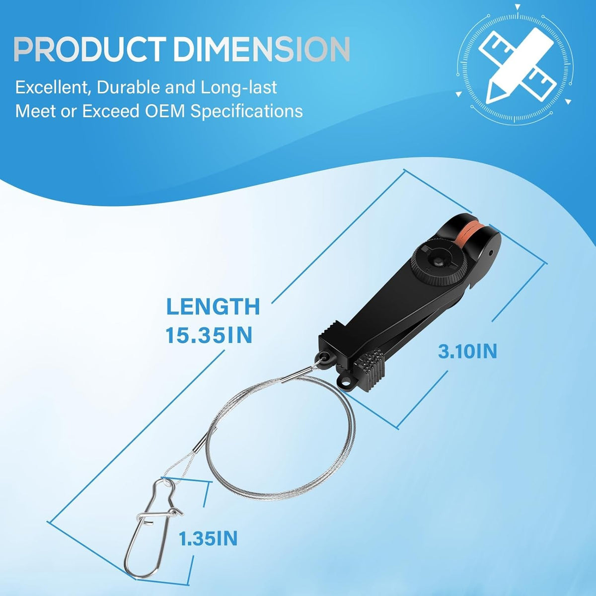 Universal Line Release for Fishing Downriggers - Adjustable Tension 2-22 lbs - 2 Pack