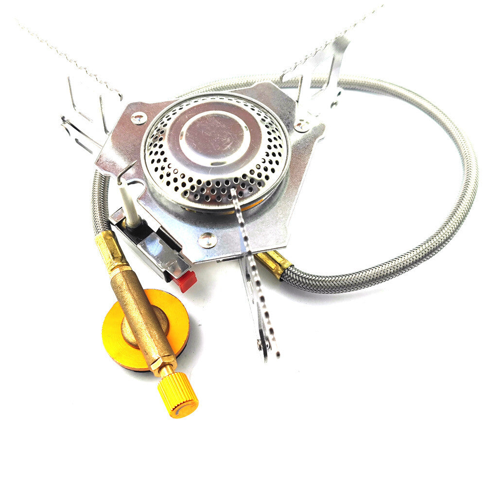 3900W Portable Camping Gas Stove with Propane Adapter, Windproof & Lightweight