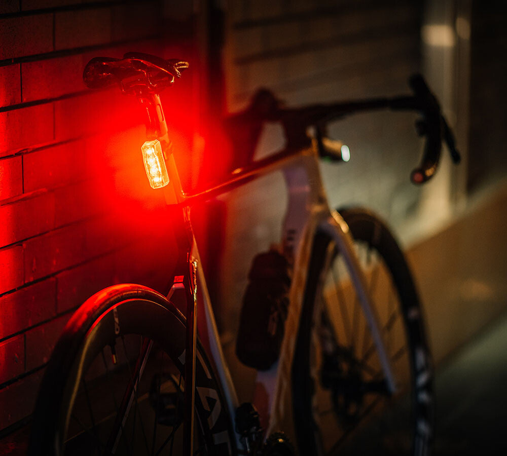 Rechargeable Bicycle Rear Light with Auto On-Off & 150 Lumens - Waterproof & 280° Visibility