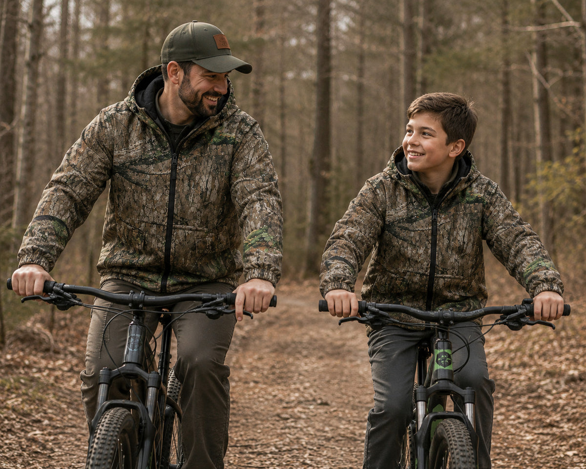 Insulated Camo Cotton Twill Jacket for Men - Quilted Lining, Mossy Oak Pattern