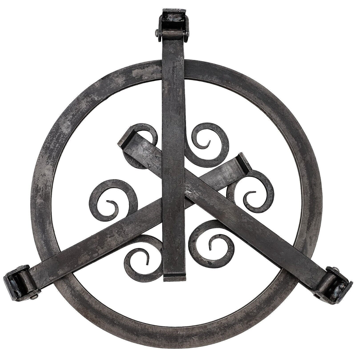 Hand Forged Medieval Iron Camping Grill Stand for Campfire Cooking