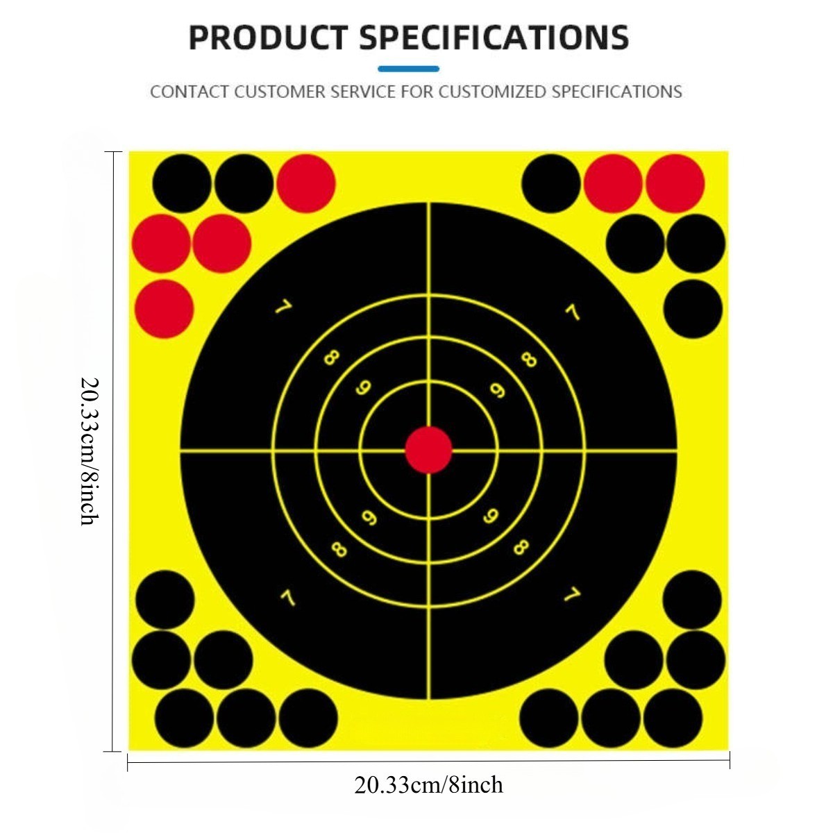 Reactive Shooting Targets Paper for Rifle and Gun Practice, 50 or 100 Pack