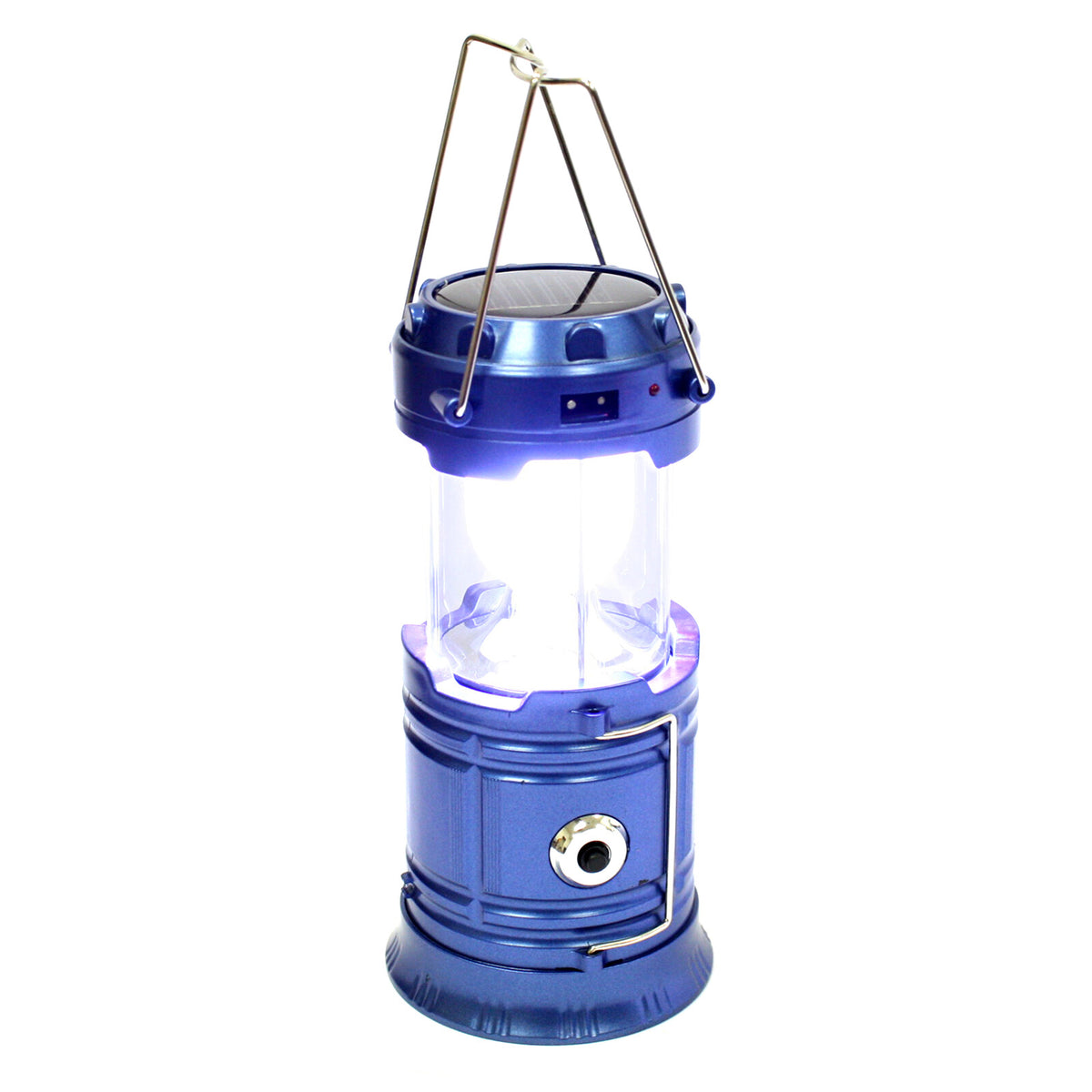 Rechargeable Solar Camping Lantern with Power Bank and LED Flashlight