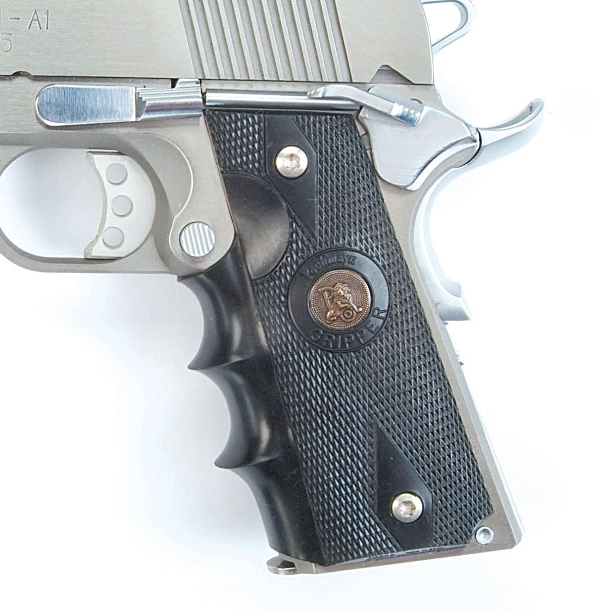 Pachmayr 1911 Gov't Signature Wrap-Around Rubber Grip with Finger Grooves