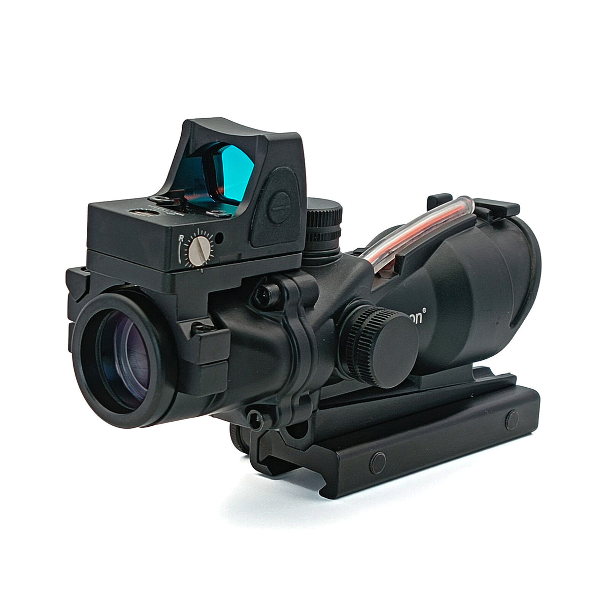 4x32 Red Fiber Optic with Chevron Reticle Shockproof Durability