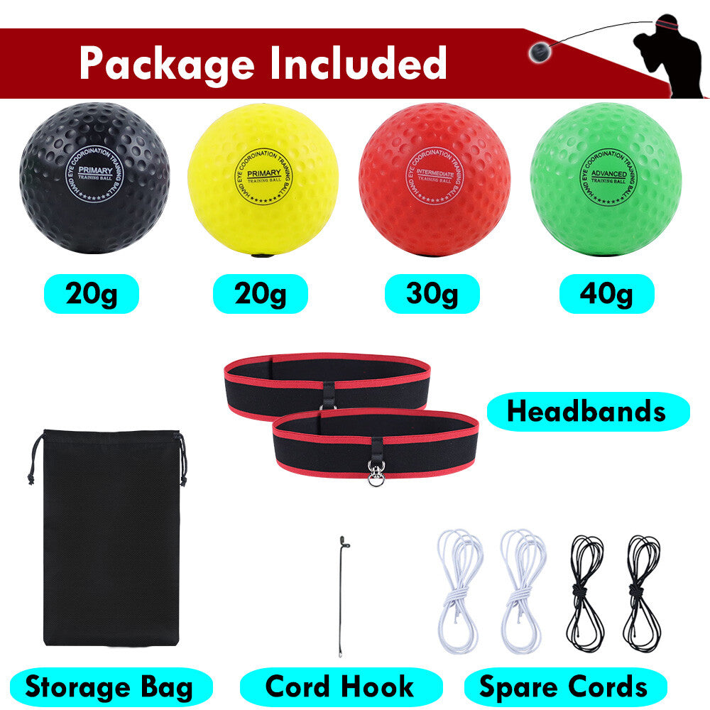 Reaction Ball Boxing Reflex Training Ball with Adjustable Headband for Reaction Speed & Coordination