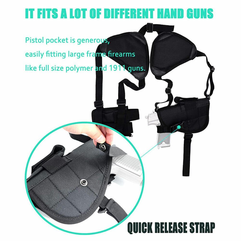Tactical Shoulder Gun Holster for Pistol - Adjustable Nylon Concealed Carry