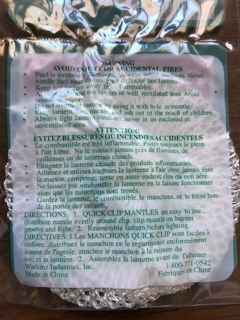 10-Pack Mantles for Dual Fuel and Propane Lanterns - Quick Clip Replacement
