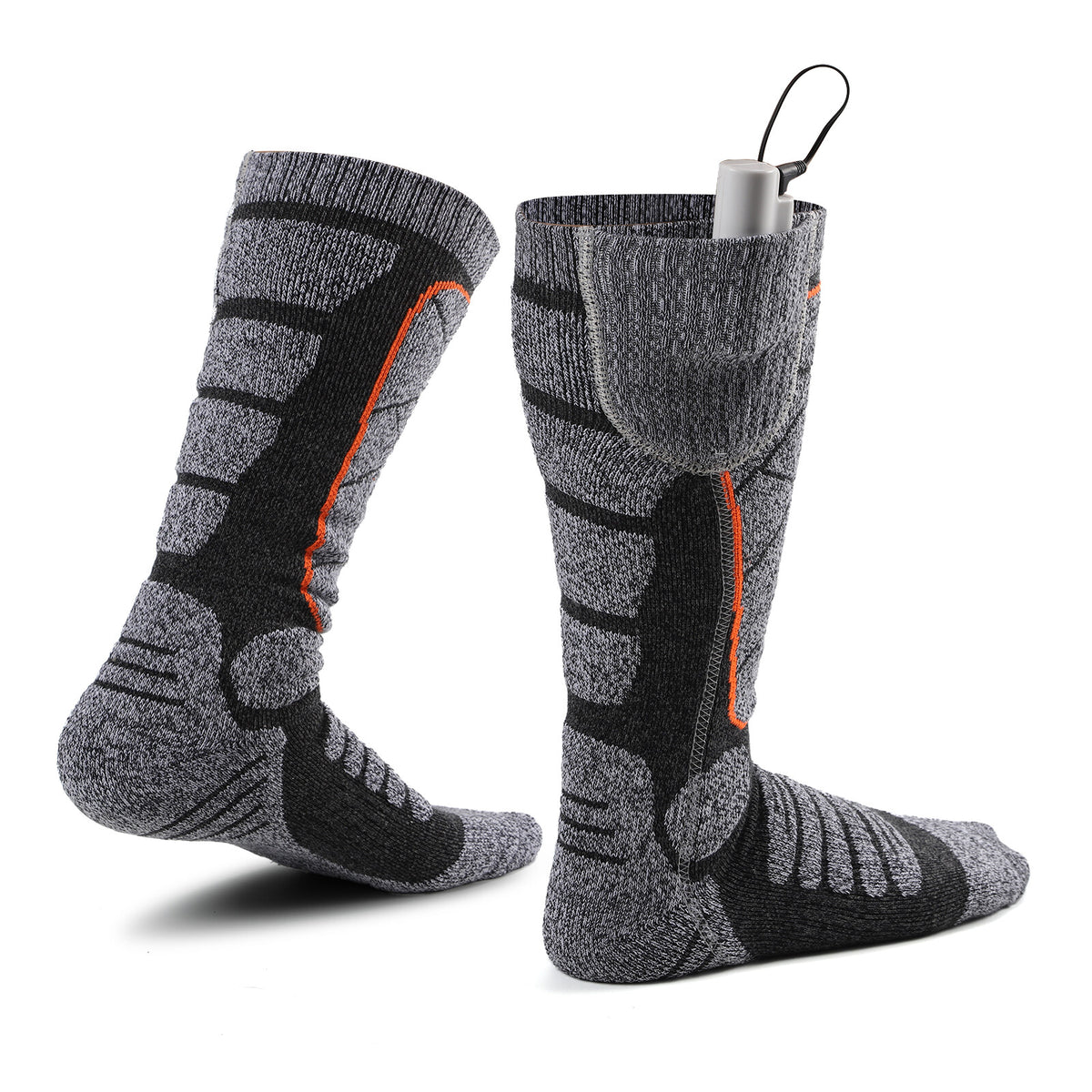 Rechargeable Heated Socks for Men Women Winter Foot Warmer Battery Pack Included