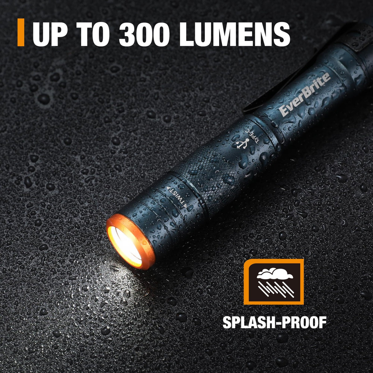 Rechargeable Mini Pen Light Flashlight with 4 Modes, Compact Portable LED Torch