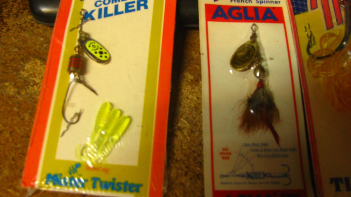 NOS Mepps Aglia Lures Set of 4 Fishing Baits - Vintage Hard-to-Find