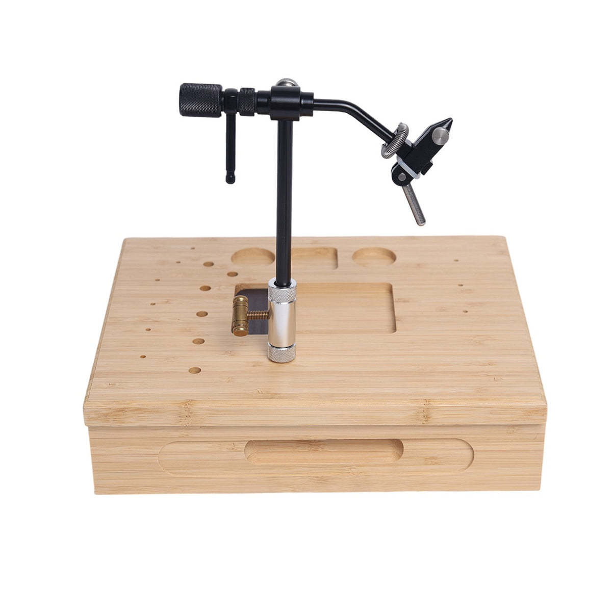 Drawer Organizer with 12 Slots - Bamboo Fly Tying Workstation & Tool Storage