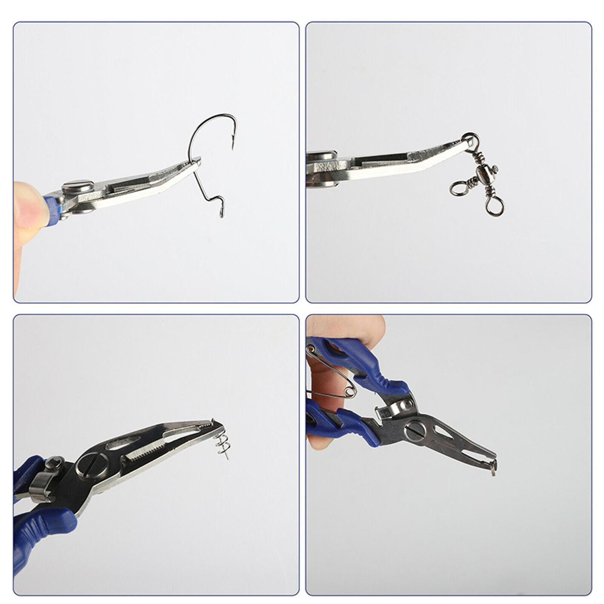 200 Pcs Stainless Steel Fishing Split Rings Set with Pliers - Multiple Sizes