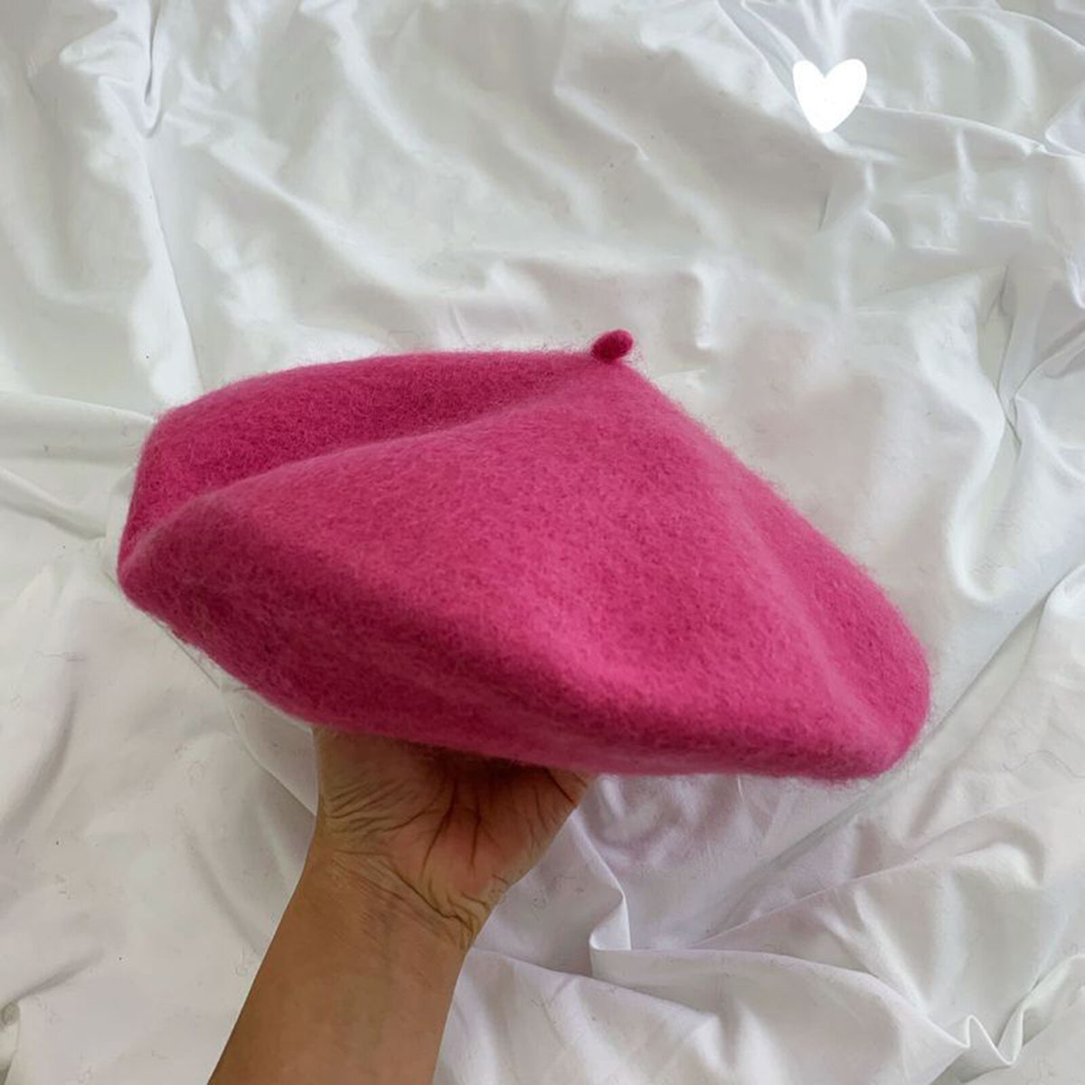Women Casual Wool Beret Hat - Elegant French Style Solid Color Accessory