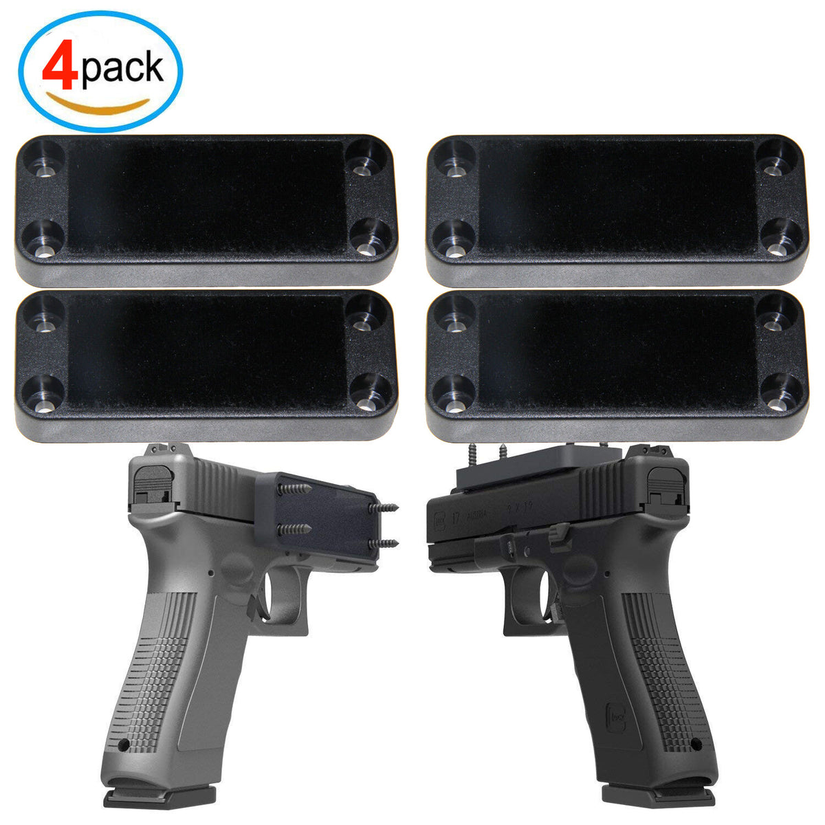 Magnet Concealed Gun Mount Holder for Desk Bed Table 25LB Capacity - Multiple Packs