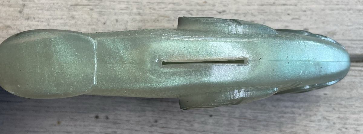 8-Inch Wedge Tail Soft Plastic Fish Bait - Green Gizzard Shad