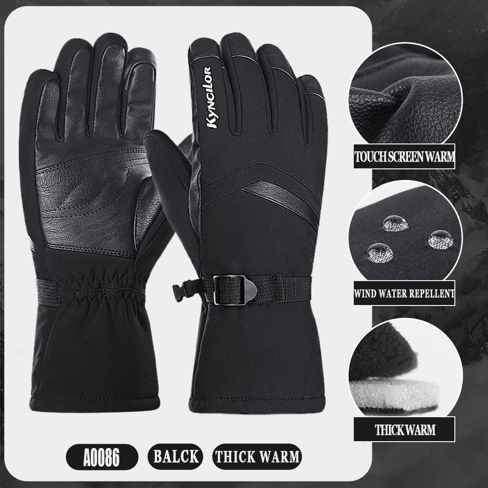 Waterproof Winter Work Gloves with Touchscreen Compatibility - Insulated Skiing & Snowboarding Gloves